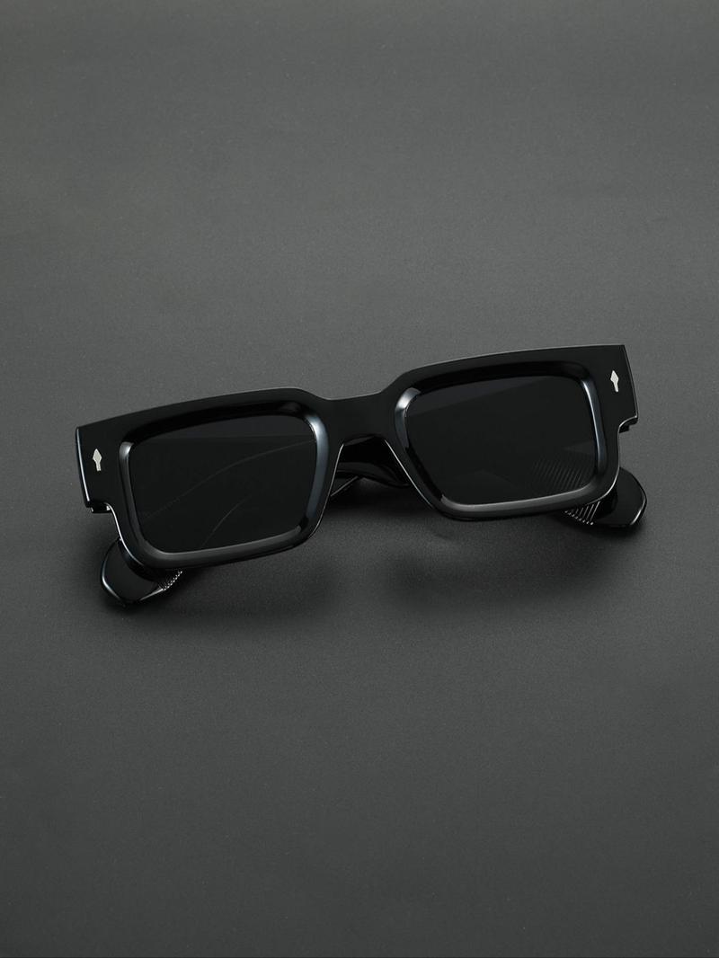 Men's Square Frame Sunglasses, Trendy Casual Sunglasses for Everyday Use, Fashion Accessories for Outdoor Activities, Square Frames Sunglasses