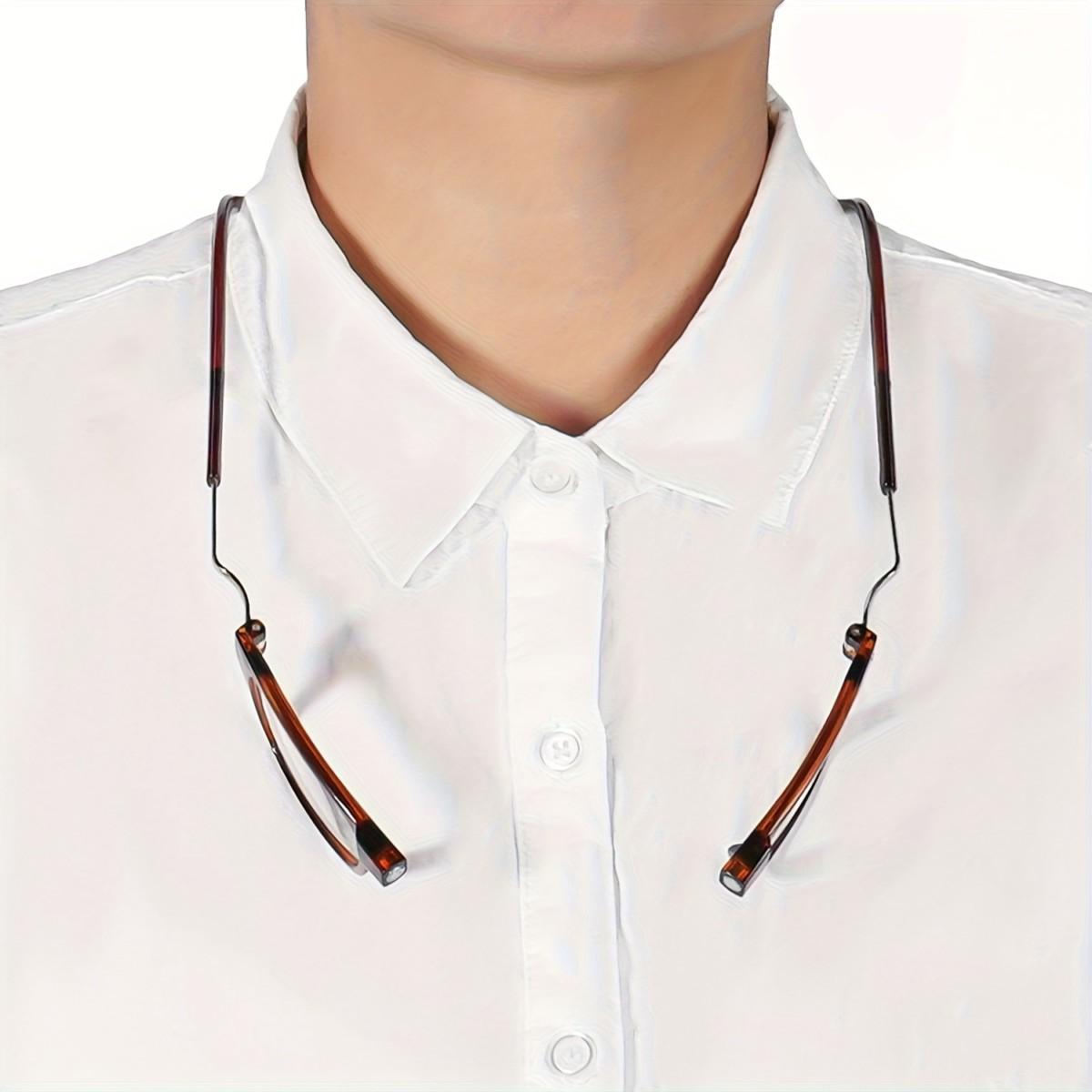 3pcs Magnetic Rectangle Reading Glasses | Small Square Eyeglasses Around Neck Hanging, Lightweight, Adjustable Temple, PC Frame, Farsightedness