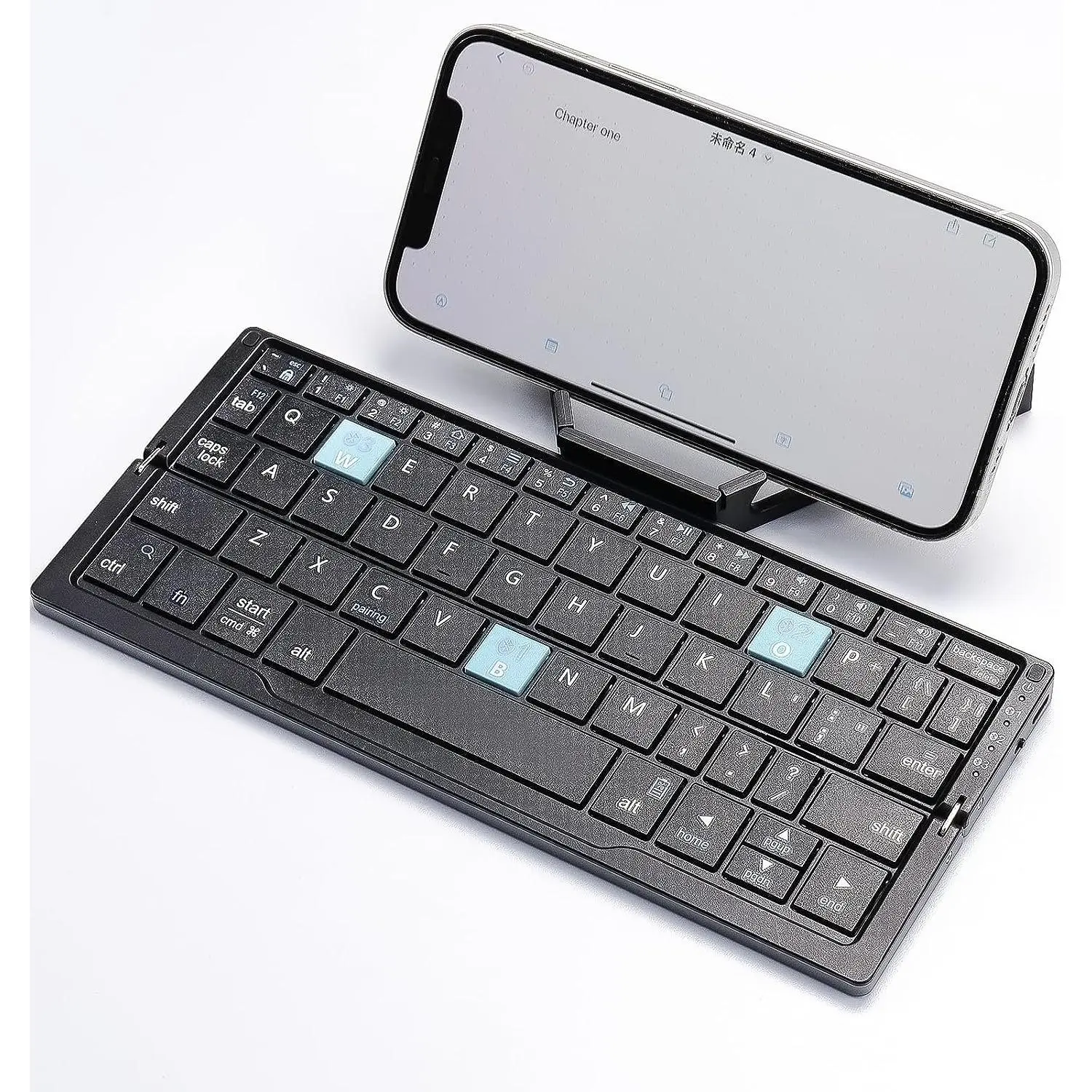 Foldable Bluetooth Keyboard with Magnetic Stand Aluminum Alloy Mini Folding Keyboard Rechargeable Keyboard for Tablet,iPad