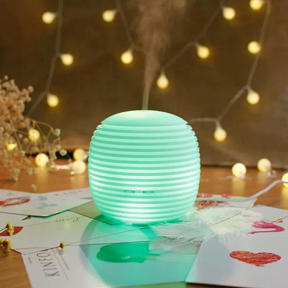 Mini Humidifier Lantern Aromatherapy Diffuser Compact Portable 7-Color LED Night Light Quiet Fog for Office Yoga Car Bedroom Home Decoration