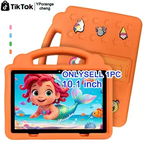 Easter/Christmas/Birthday Gift! 10.1-Inch Android Kids Tablet, Study & Learning 2-in-1, Online Class Ready, Lightweight & Portable, Shockproof Case, 5G High-Speed WiFi, HD IPS Display, Bluetooth + Dual Camera, Smart Parental Control for Cartoons