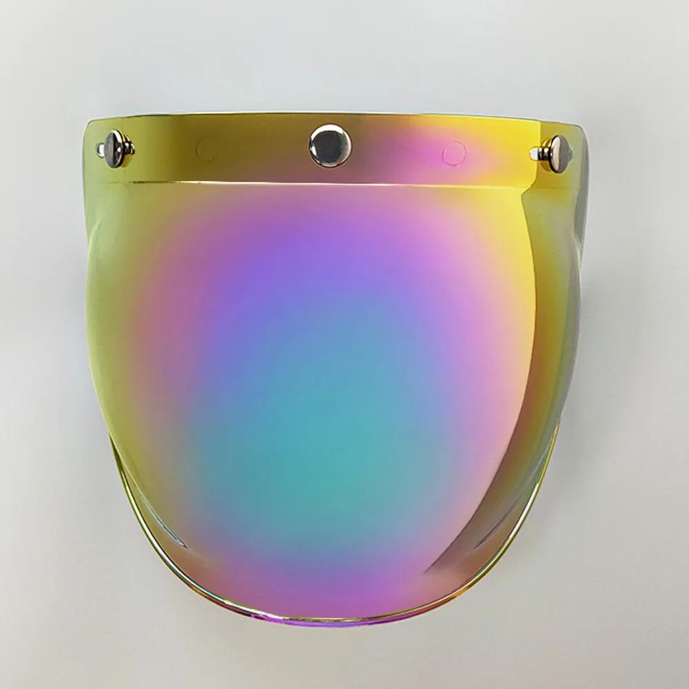 Three Buckle Bubble Visor for Three-Button Helmets Flip-Up Motorcycle Helmet Visor Capacete Lens Visera Cosco Moto Accessories