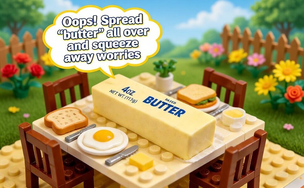 Butter Stick Squeeze Toy Soft Non-Toxic Squishy, Stress Relief PU Fidget Toy for Adults & Kids, Funny Prank Toy for Party Games, Easter Basket Stuffers, Christmas & Holiday Gag Gifts
