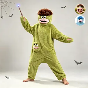 Fun Plush Monster Party Prop with Magic Wand, /blue, Ideal for Halloween, Cheerleading, Theme Parties, School Shows, Role Play, Festive Events