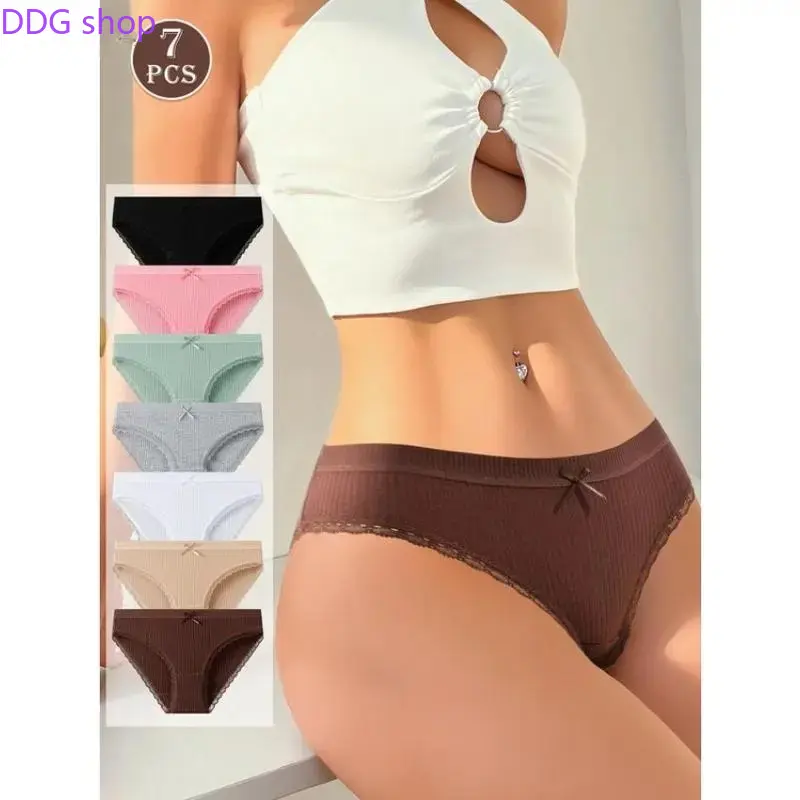 Women’s Lace Cotton Bikini Panties – Stretchy, Breathable, and Soft Underwear, Comfortable Lightweight Lingerie for Everyday & All-Season Use