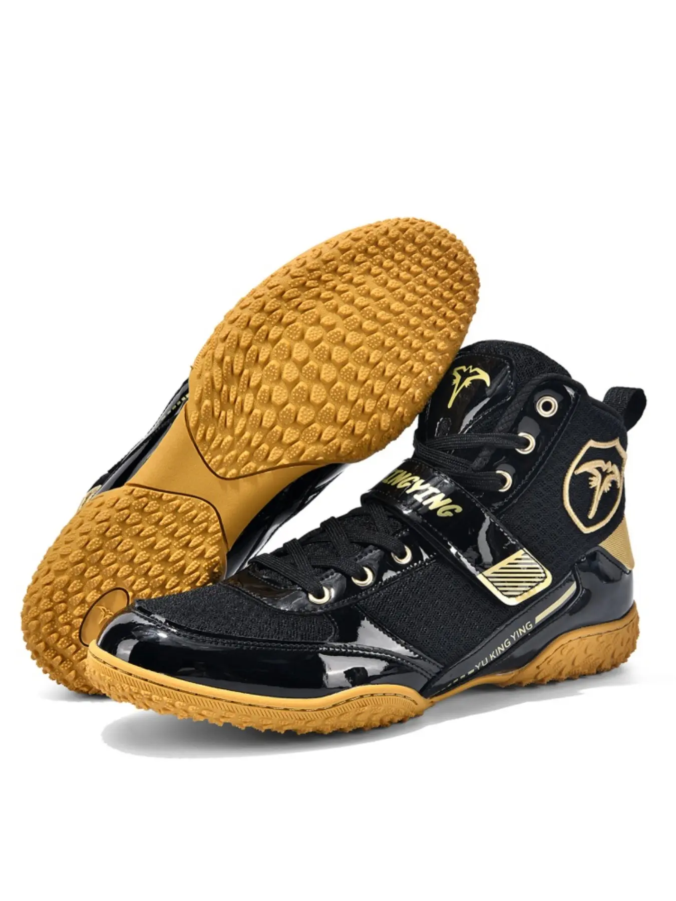 New High-End Men's Training Workout Shoes, Trendy Anti-Slip Durable Boxing Wrestling Shoes, Suitable for Various Sports Training Scenarios