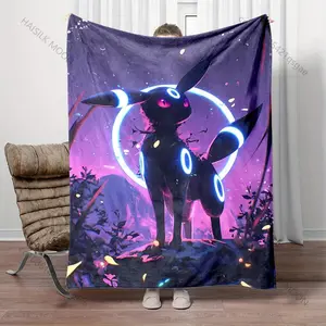 Pokemon Mew Fan Favorite Flannel Blanket, Super Soft Warm Throw for Travel, Living Room, Picnic, Sofa, Bedroom, Holiday Gift