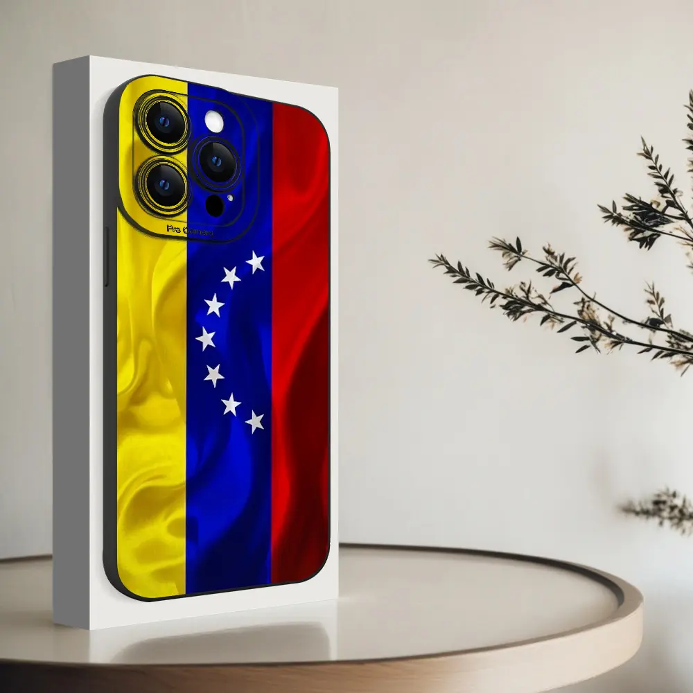 Phone Case - Venezuela Flag - UV Printed Case Suitable for Iphone 16/15/14/13/12/11 XS XR X 7 8 Plus Pro Max - Black TPU Soft Shell, Offers Shock Protection And Showcases a Trendy Style, Perfect for Spring/Summer, Accessories, Fits Ios, Iphone Series