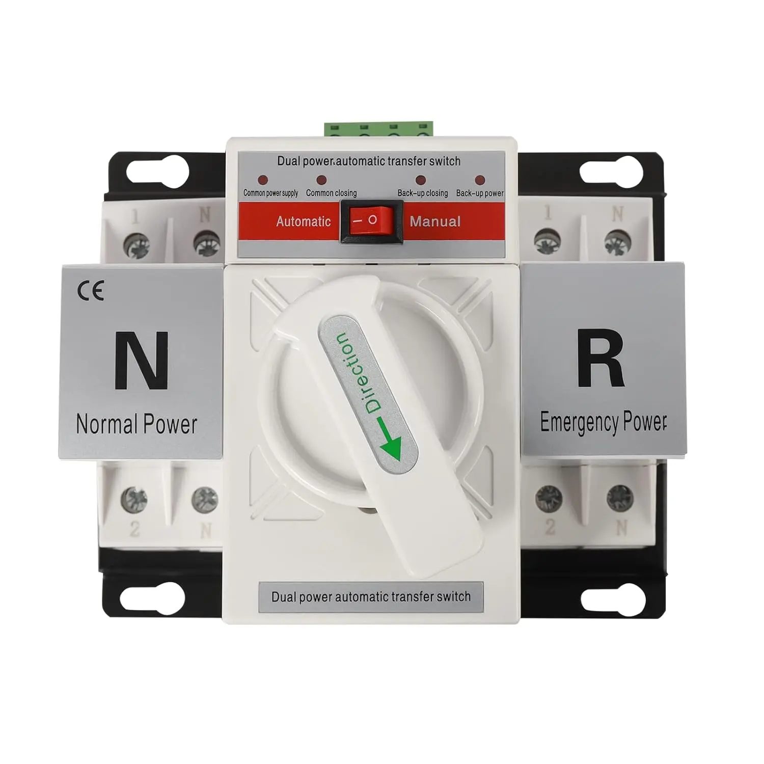 110V 2P 63A Mini Dual Power Automatic Transfer Switch, Generator Changeover Switch, Toggle Controller ATS Transfer Switch, 50HZ/60HZ