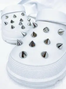 22 Pcs DIY Punk Charms for Crocs, Metal Rivets Shoe Charms for Sandals, Designer Clogs Decorations, All Seasons Fashion Accessory