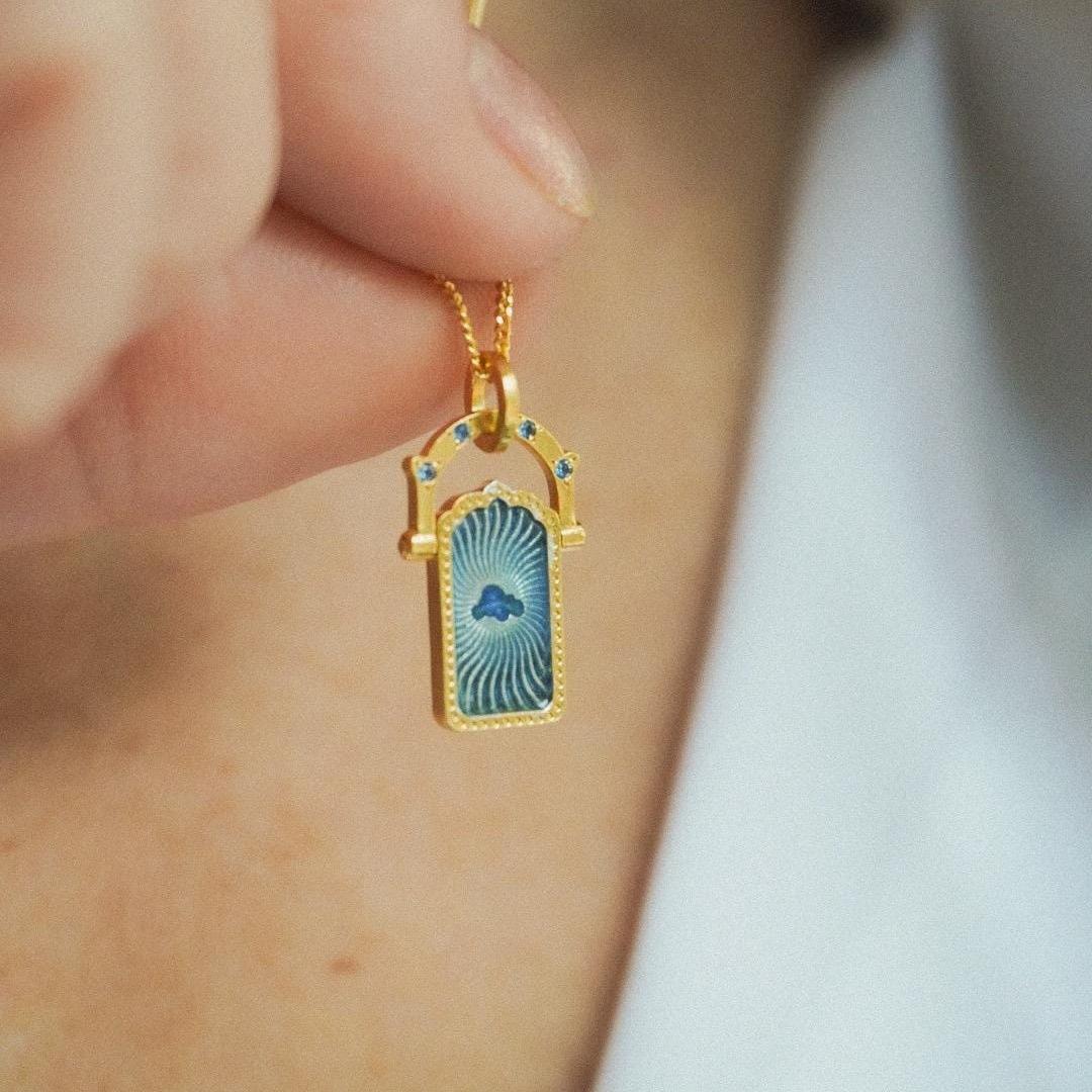 Tarot Shaking Necklace – Guardian Jewelry | Y2K Love Charm Necklace, Titanium Steel Vacuum Furnace, Tarnish-Free Hypoallergenic, High Color Retention, Waterproof Daily Wear, Boho Protection Gift for Her