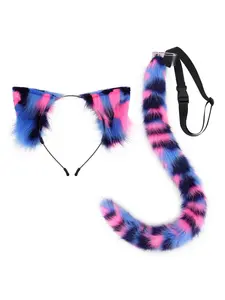 Ladies Dress Up Accessories Set Cat Headband Cat Tail Set Beast Ears Beast Tail Comic Show Cosplay Props Party Stage Performance Accessories