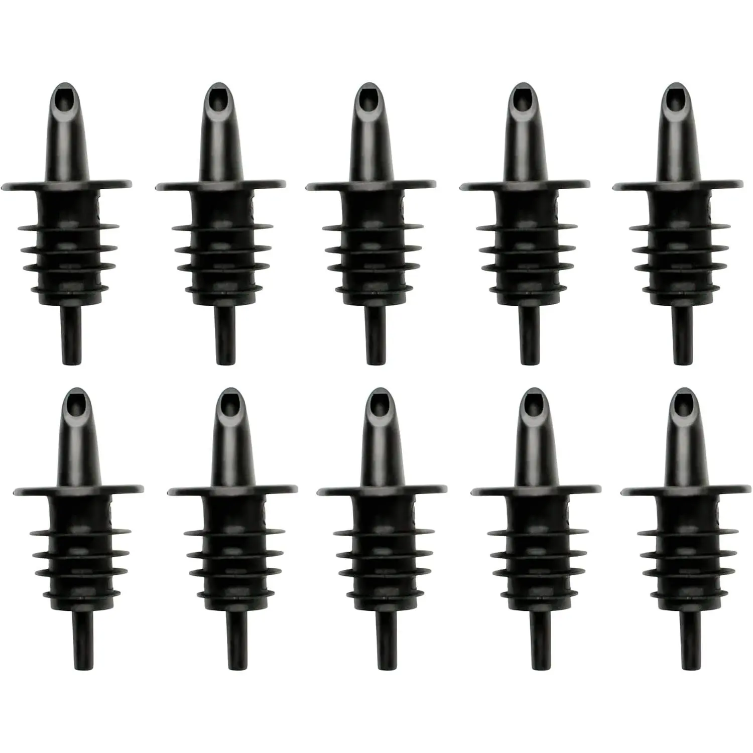 Syrup  Control Bottle Pourers, 10-Pack | Professional Pour Spouts, For Snow Cone & Drink Flavors