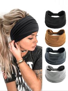 headbands for women, summer simple plain color bows elastic headbands, minimalist hairstyle black headwear hair accessories suitable for thick hair, gifts for her