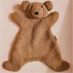 Toy  Babies, Snuggle Toy Baby Girl & Boy, Nursery Soft Little Lovie  Newborns and up, Cuddly Plush Security Blanket Infants 0-6 Months, 12inch (Brown Bear) New model