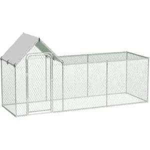 Large Metal Chicken Coop & Outdoor Pet Run - Waterproof & Escape-Proof Poultry Cage