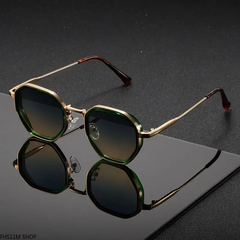 Irregular Round Metal Sunglasses Anti Glare UV400 Protection Vintage Geometric Punk Frame Festival Streetwear Y2K Grunge Aesthetic Summer Essentials Unisex Premium Statement Eyewear