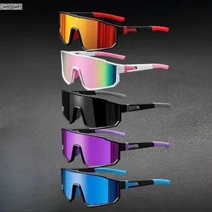 5 Pack Oversized Sport Sunglasses for Men & Women – Polarized UV400 Protection, Anti-Glare Windproof Shield, Trendy One-Piece Cycling Glasses for Running, Fishing & Outdoor Activities