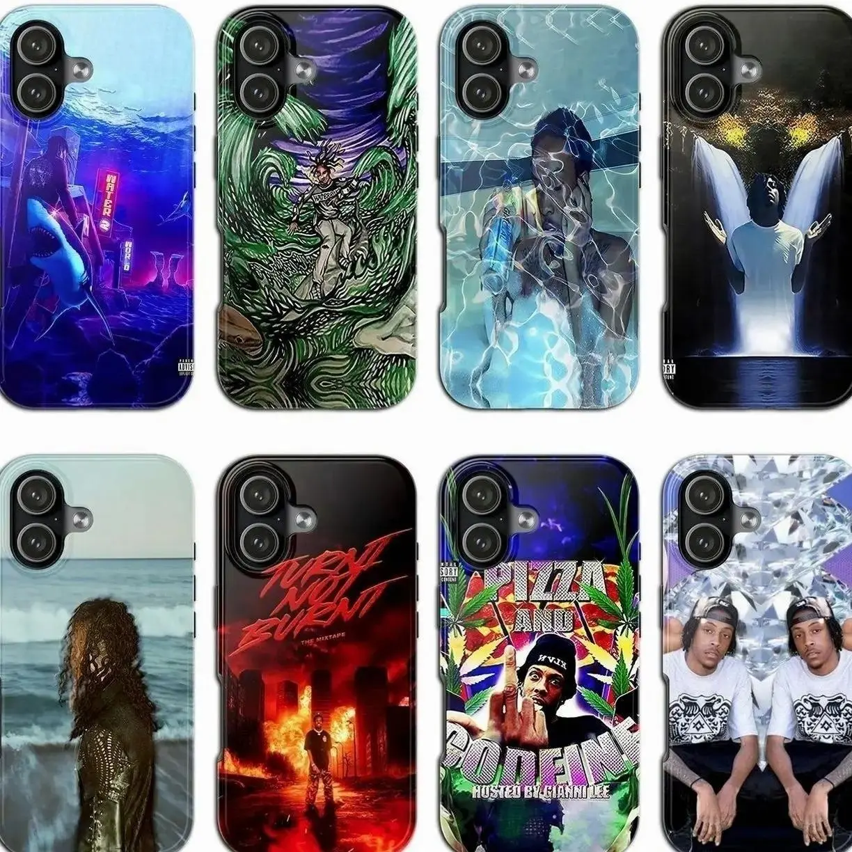Rapper Aesthetic Phonecase Collection – Ch..ri..s Tr..a..vis, Underground Trap, Album Art, Psychedelic & Street Style Case, Suitable for iPhone 17-11 Pro Max/Plus and  Samsung Galaxy S23-25