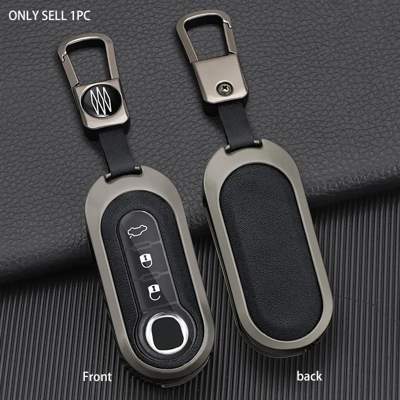 For Fiat Ducato 500 500L Panda Grande Punto Lancia Musa, Zinc Alloy 2/3 Buttons Car Foldable Key Case Cover Protect Shell, Key Fob Cover, Car Interior Accessories