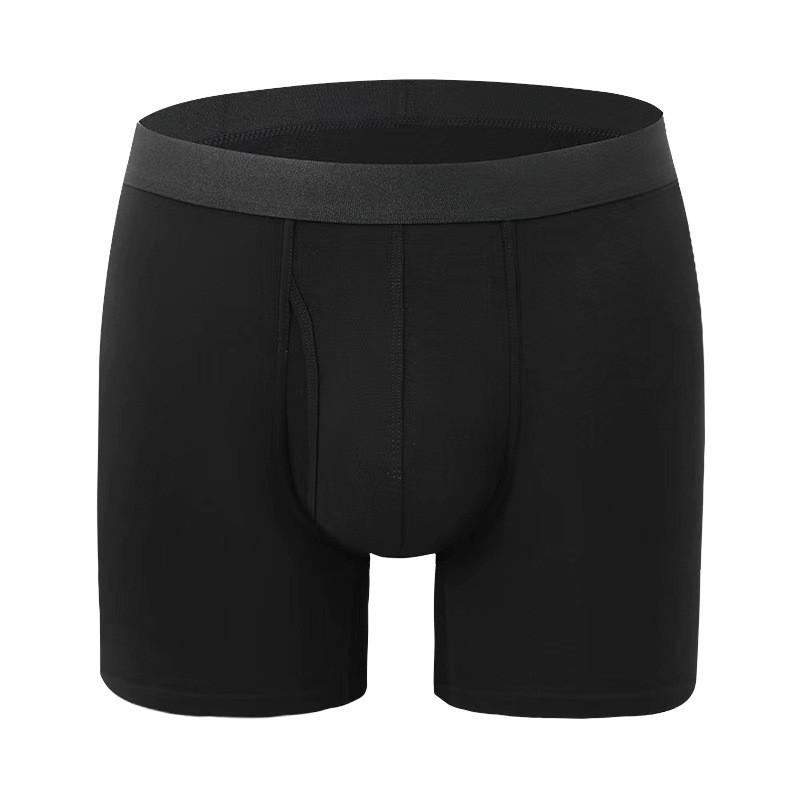 Men's Bamboo Fiber Boxer Briefs Premium Extra Long Mid Waist Breathable Moisture Wicking Anti Odor Soft Comfortable Stretchy Lightweight Durable No Ride Up Sports Underwear