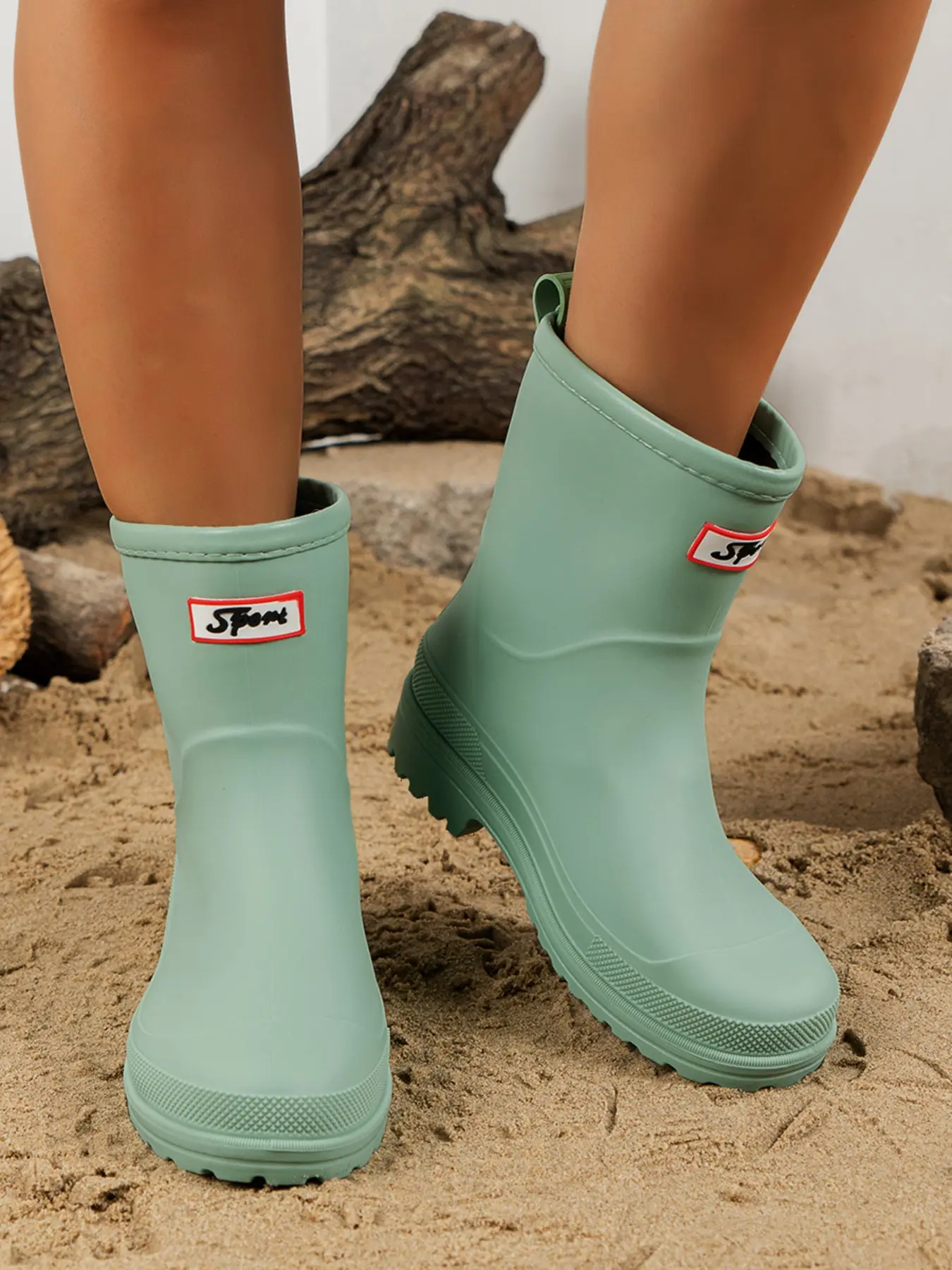 Women's Ankle Strap Rain Boots, Durable Anti-Slip Rubber Sole, Mid-Calf Waterproof Shoes, Farm Gardening Shoes, Daily Use Short Boots