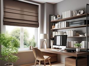 Roman Shades for Windows , Window Treatments , Darkening Shades, 31"W X 64"H , Belgian Flax (Privacy & Light Filtering)