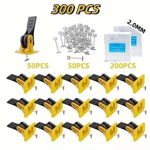 300pcs Tile Leveling System, Ceramic Spacer Kit, Wall Tile Placement Tool, Construction Equipment, Floor Tile Leveler, Artifact Distance Adjuster