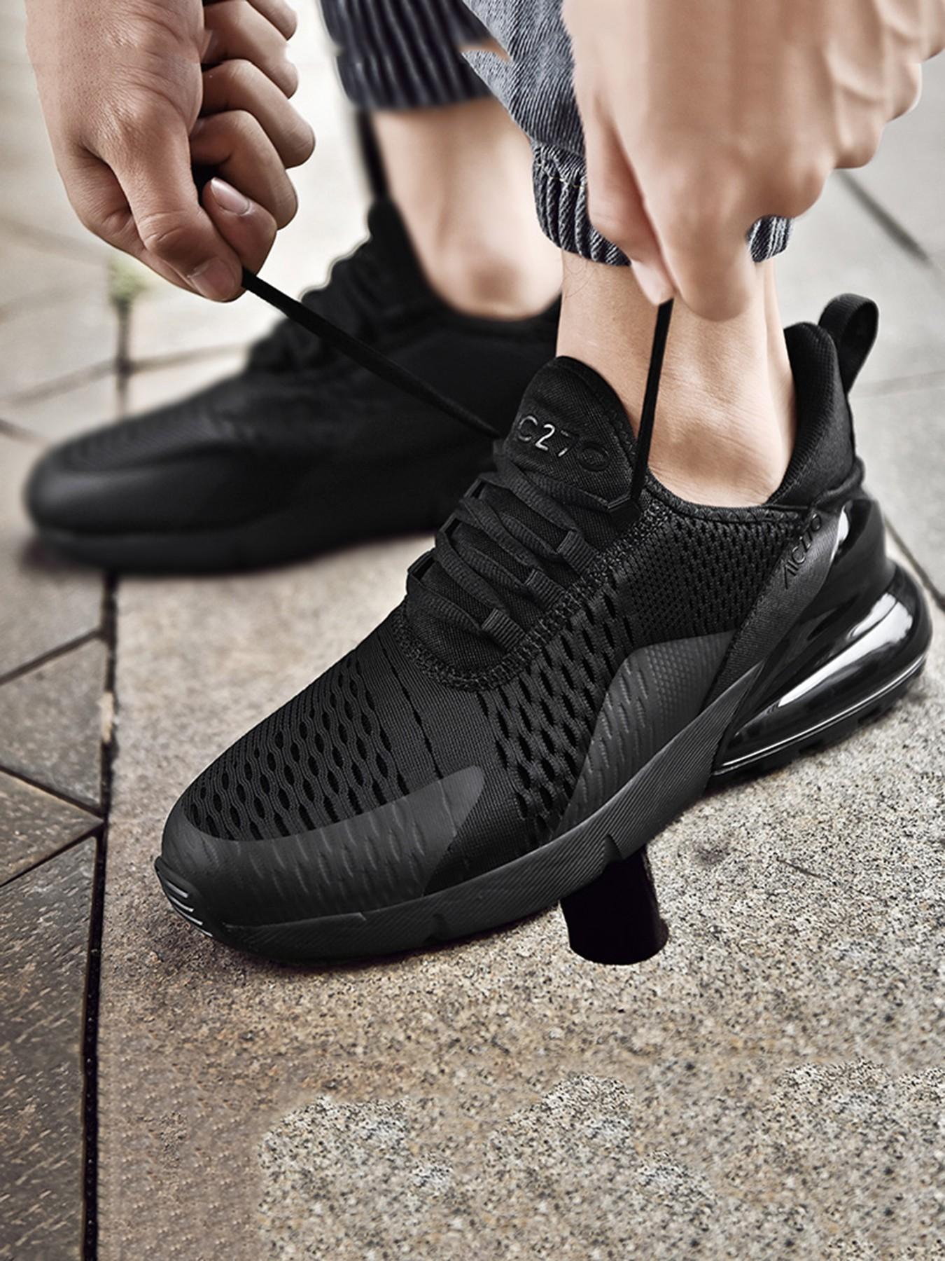 Men's 270 Air Cushion Running Sneakers, Breathable Mesh Upper, Shock-Absorbing Sole, Athletic Gym Shoes for American Athletes & Sneakerheads