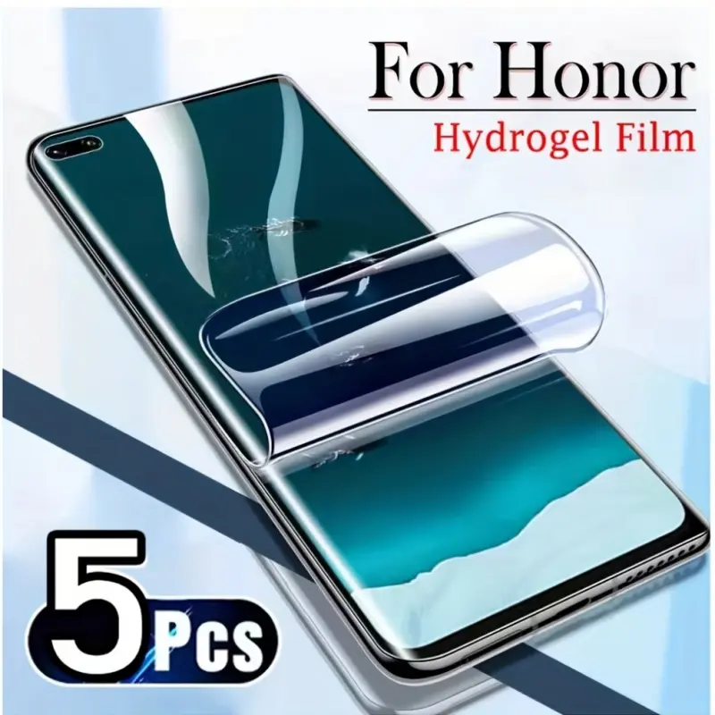 5-piece set of Huawei/Honor 400/200 Pro Lite/Honor Magic 7/6/5 Pro Lite gaming screen protectors, hydrogel film full-screen protector, curved screen protector