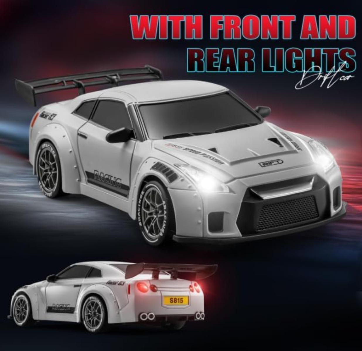 1:24 RC Drift Car 4WD 20KM/H High Speed Remote Control Car with LED Lights & Drift Tires, 2.4GHz Toy Car for Family Party, Birthday Easter Gifts for Boys Girls 1:24 RC Drift Car 4WD 20KM/H High Speed Remote Control Car with LED Lights & Drift Tires, 2.4GHz Toy Car for Family Party, Birthday Easter Gifts for Boys Girls