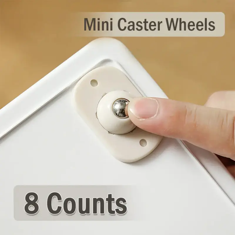 8 Counts Self Adhesive Mini Caster Wheels 360 Degree Rotation,durable,Strong Load Low Noise Self Caster Wheels, Wheels For Furniture
