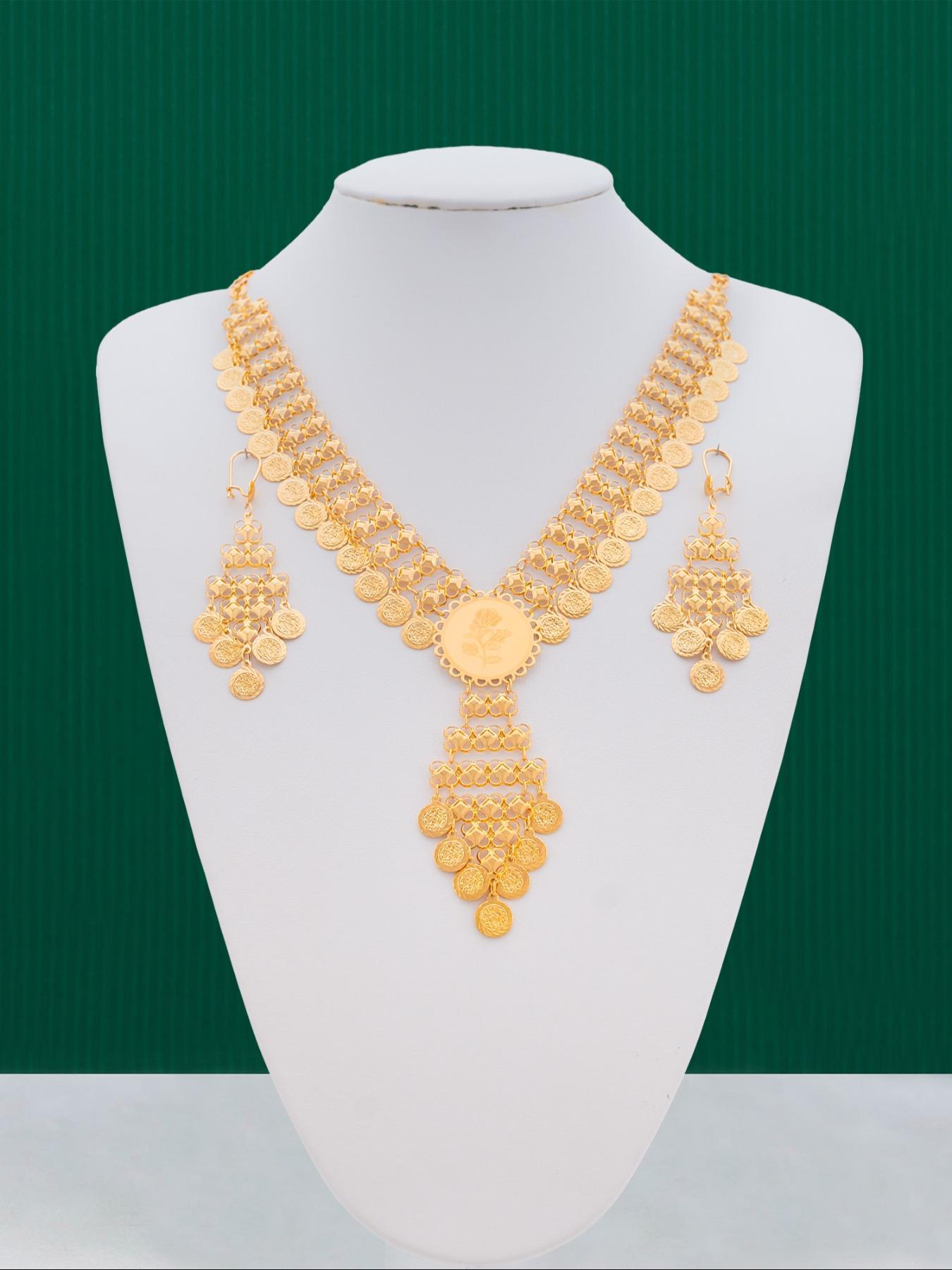 Women's Elegant Geometric Design Fashionable Jewelry Set, Fashion Necklace & Dangle Earrings, Trendy All-match & Exquisite Jewelry Set for Birthday Gift