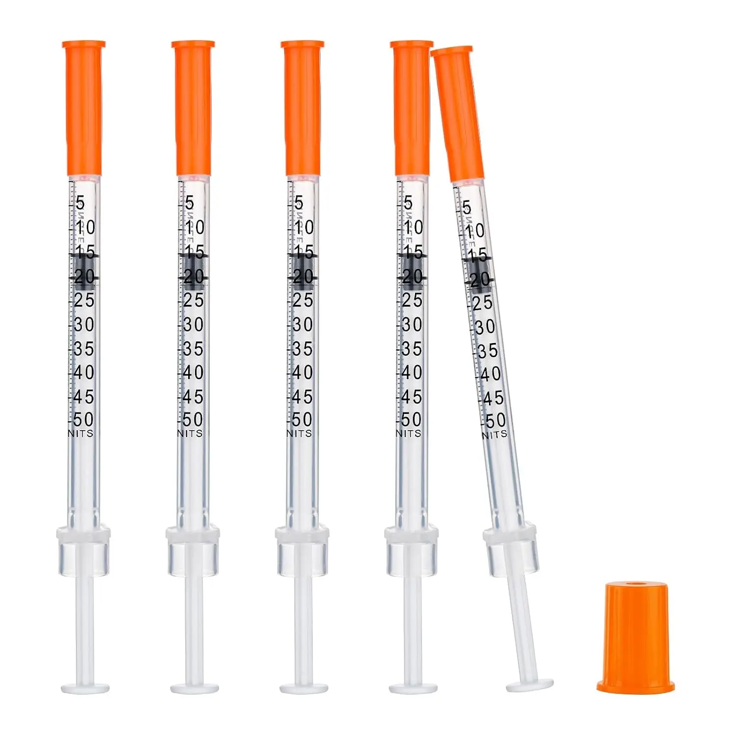 100 Pack 31G-1/4"(6mm) 0.5cc Lab Supplies Disposable Liquid Measurement Tool Individually Wrapped