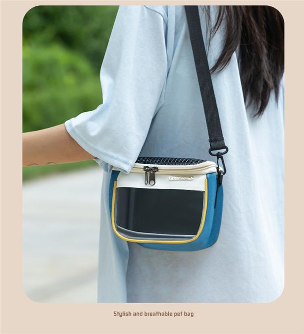 Hamster Pet Travel Bag Lightweight Breathable Chinchilla Hedgehog Small Pet Supplies Cross-Border Portable Carrying Handbag for Small Animals