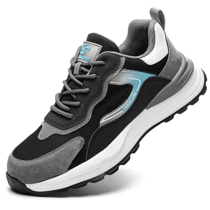 Women's Sneaker-Style Safety Footwear, Lightweight Composite Toe, Non-Slip Closed Toe Work Boots for Industrial Workers, Walking Shoes, Casual Laced Outdoor Shoes, Industrial Shoe