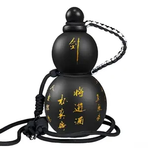 Wukong Gourd Water Bottle, 28oz Retro-Style Tritan Flask, Portable and Leakproof with Personalized Straps for Outdoor Sports and Travel