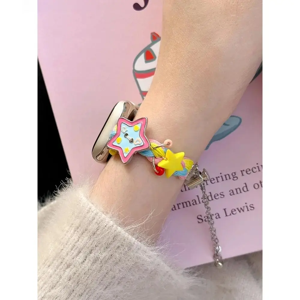 Y2K Star Button Metal Bracelet Strap for Apple Watch Ultra & Series 11/10/9/8/7/6/SE/5, Fashion Watch Band Fits 40mm 41mm 42mm 44mm 45mm 46mm 49mm iWatch, Accessories, Adjustable