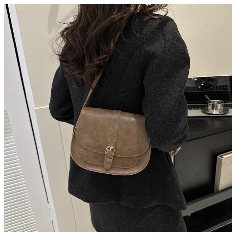Today's Popular Bags, Simple Crossbody Bag, Casual Shoulder Underarm Saddle Bag
