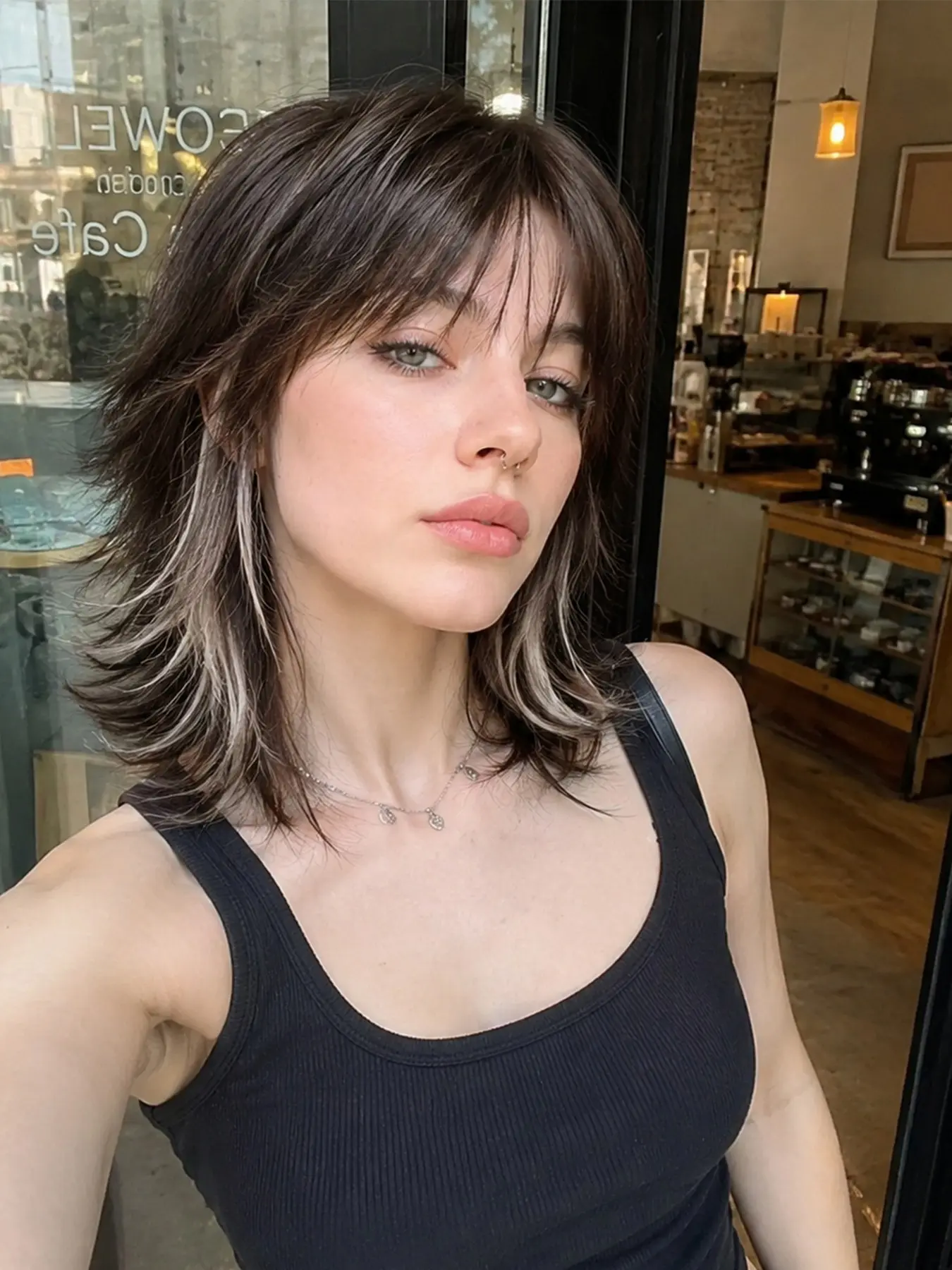 Ombre Wolf Tail Short Wig, Hairstyle Wigs, Cool Personality Subculture Style, Voluminous Layered Hair, Easy to Wear, Daily Use, Blogger Hair