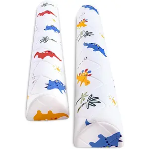 2-Pack Foam Bed Bumpers for Toddler, Non-Slip Bed Rails for Toddlers for Twin, Queen, King Beds, Machine Washable Bumpers Cover for Easy Care(Size:52" x 7" x 5")