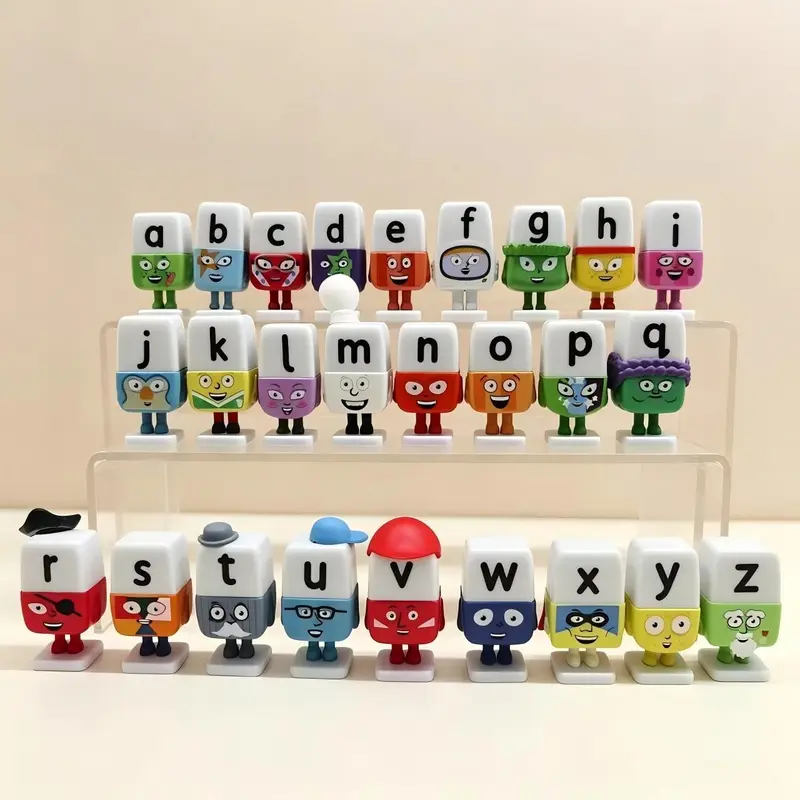 26-Piece Alphabet Character Building Blocks Set, Educational Toy for Kids, Creative Playset for Children