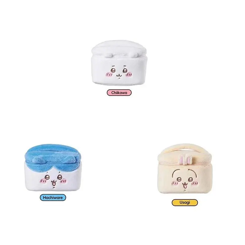 Cute Chiikawa Usagi Hachiware Plush Cute Cosmetic Bag Cartoon Large Capacity Convenient Storage Bag Travel Essential