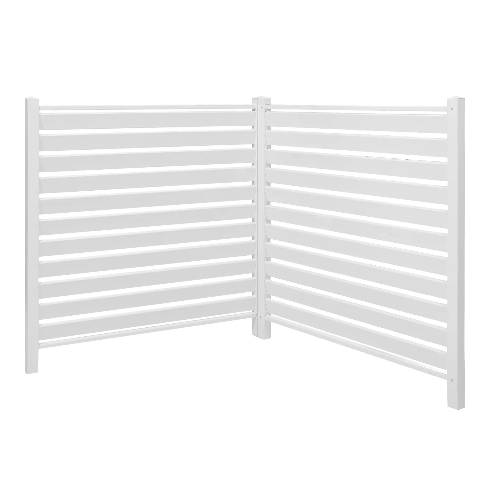 2-Panel Outdoor Privacy Screen with Reinforced Wind-Resistant Structure, Pool Enclosure, Backyard Equipment Cover and Safety Features