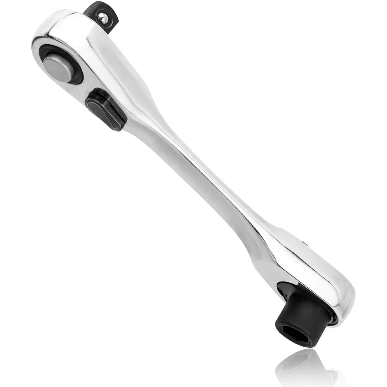 1/4 Inch Mini Ratchet Wrench, 72 Teeth Drive Ratchet Headed Wrench Tool 1/4" Drive Hex Wrench Bit Driver Quick Release Ratcheting Adapter Spanner Repair Tool