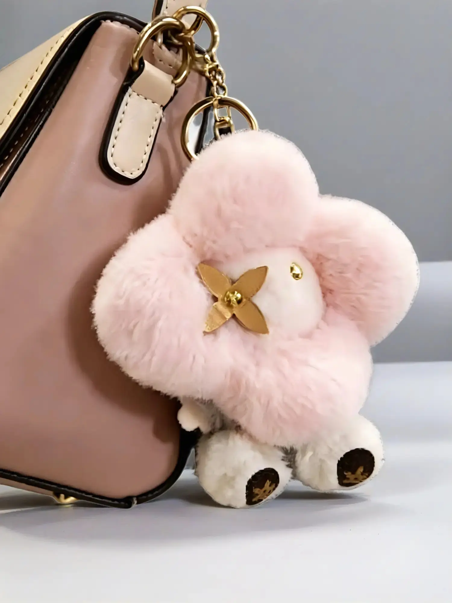 Aesthetic Flower Plush Keychain | Cute Cartoon Bag Charm & Y2K Backpack Pendant