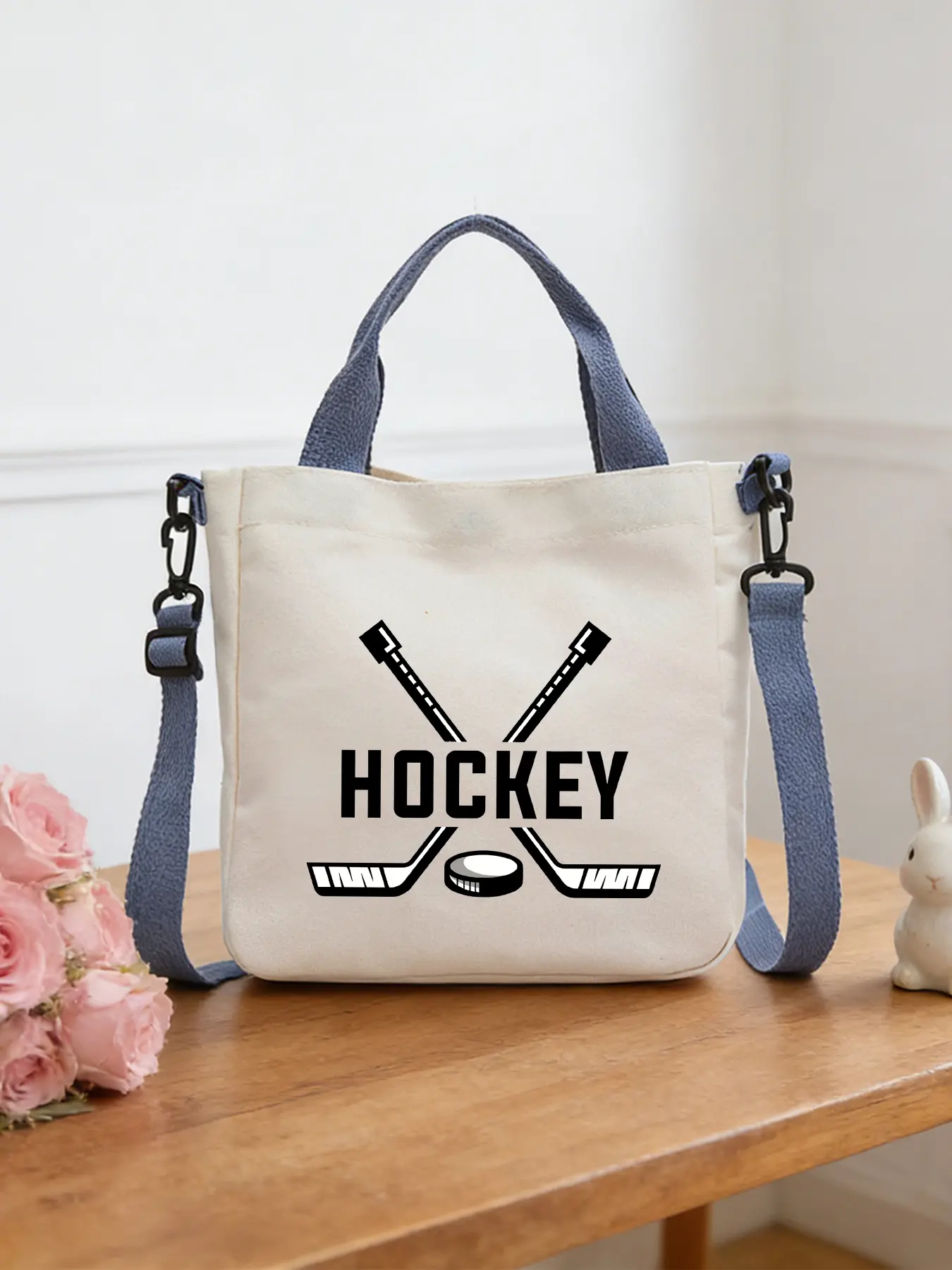 "HOCKEY" Pattern crossbody bags, shoulder bags, handheld shopping bags, cosmetic bags and tote bags, ideal for daily shopping and commuting, trendy fashion items and perfect gifts.