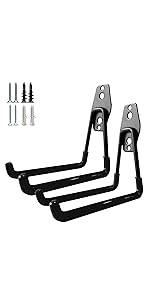 Heavy Duty Steel Hooks,Garage Storage Utility Hooks,Heavy Duty Tool Organizer,Steel Wall Mount Hook, Hose Hanger, Garage Garden Hooks (2)