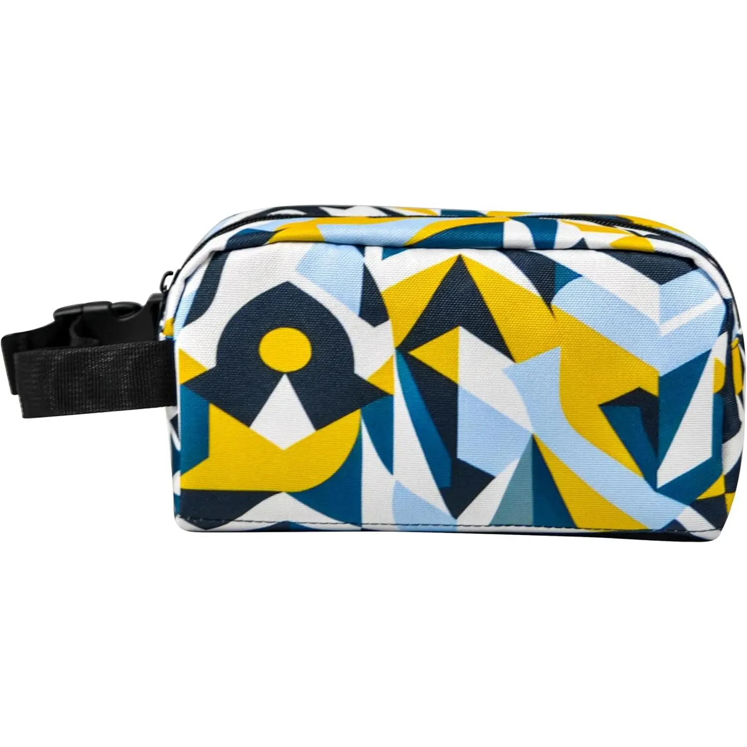Freezable Snack Box with -in Ice Packs,Small Insulated Cooler Bag, Freezer Lunch Bag,Zip Closure & Buckle Handle, Easy-Clean for Travel(Geometry)