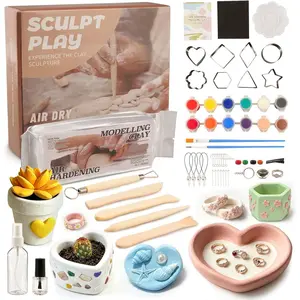Air Dry Clay Kit, DIY air Dry Clay for Adults with  & Varnish,  Pottery Gifts for Beginners, Event Gifts